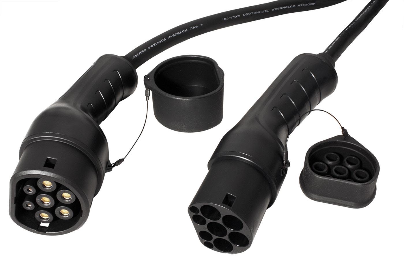 ROLINE Nabíjecí kabel pro elektromobily Typ 2 - 3 × 16A, 11 kW, kroucený, 5 m
