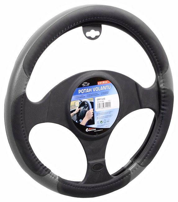 COMPASS Potah volantu GRIP šedý
