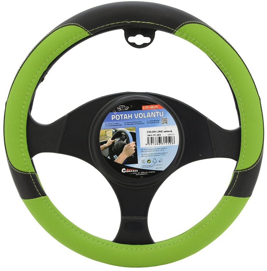 COMPASS Potah volantu COLOR LINE zelený