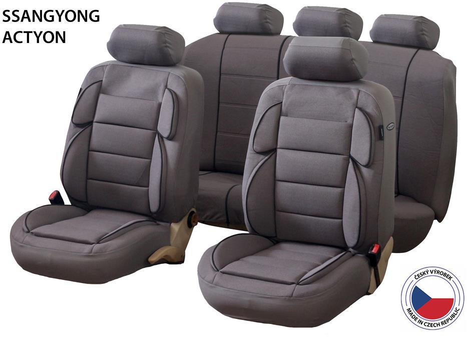 CAPPA autopotahy Perfetto YL SSangYong Actyon, šedé