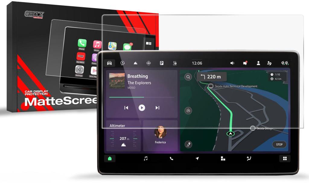 GRIZZ Matná folie na LCD display navigace Škoda Octavia 4