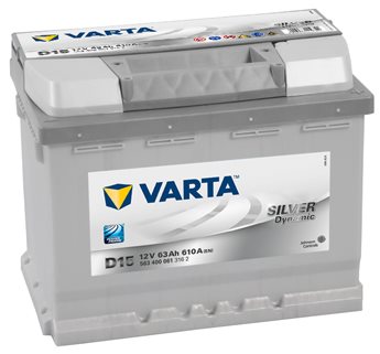 VARTA SILVER Dynamic 63Ah, 12V, D15 - UAMK instalace do vozu