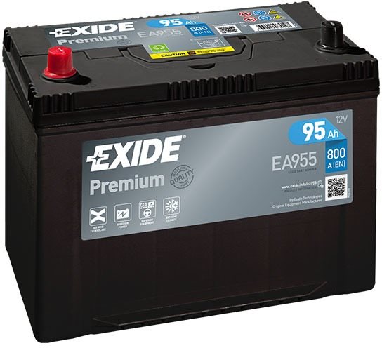 EXIDE Premium 95Ah, 12V, EA955 - UAMK instalace do vozu