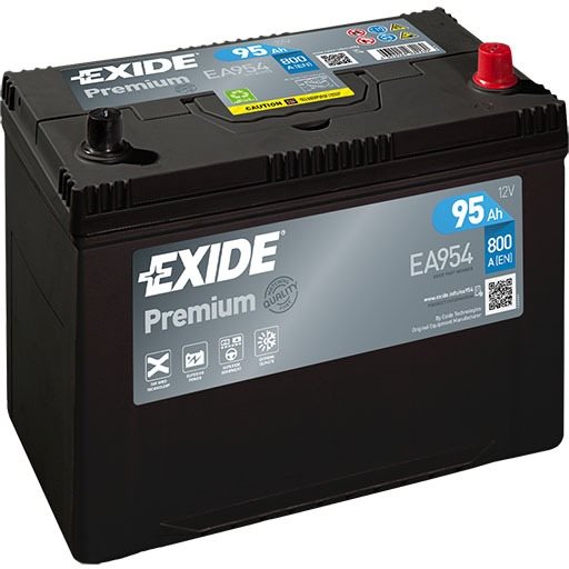 EXIDE Premium 95Ah, 12V, EA954 - UAMK instalace do vozu