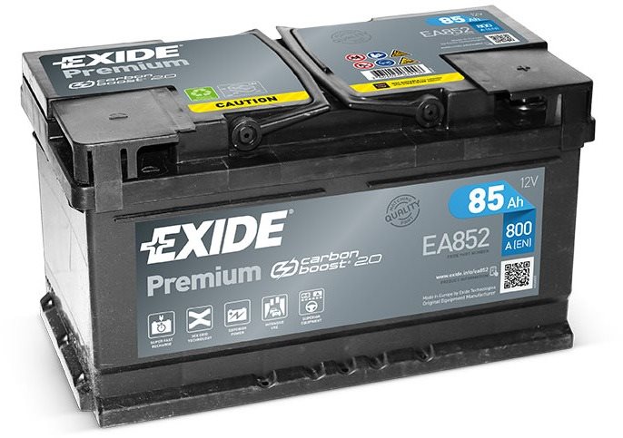 EXIDE Premium 85Ah, 12V, EA852 - UAMK instalace do vozu