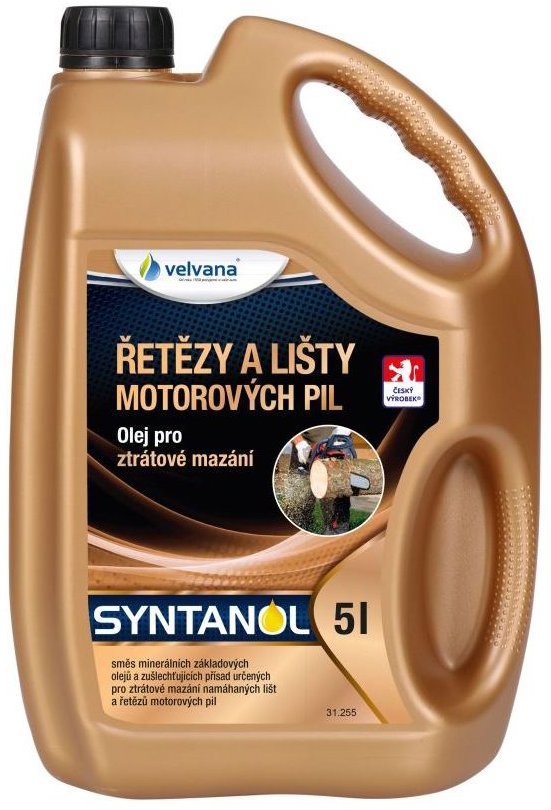 VELVANA Syntanol pro ztrátové mazání na řetězy a lišty motorových pil, 5l