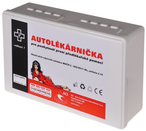 ACI autolékárnička CZ - plastová (výbava dle vyhlášky č. 206/2018 Sb.)