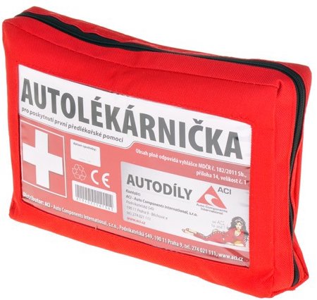 ACI autolékárnička CZ - textilní (výbava dle vyhlášky č. 206/2018 Sb.)