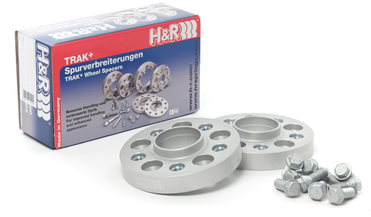 H&R rozšiřovací podložky šířka 2 × 22,5mm - BMW řada 1 F40, stříbrné, včetně šroubů