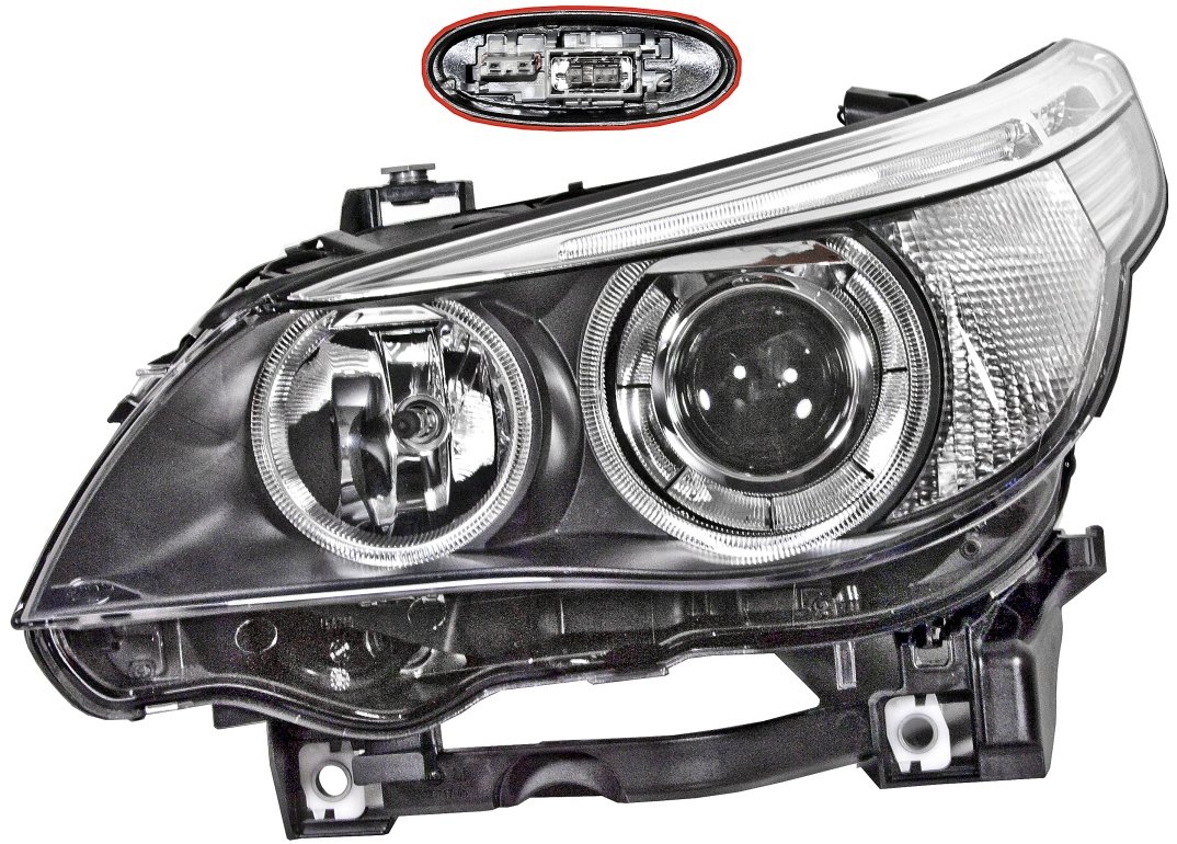 ACI BMW 5, 03-07 přední světlo BI-XENON D1S+H7  L