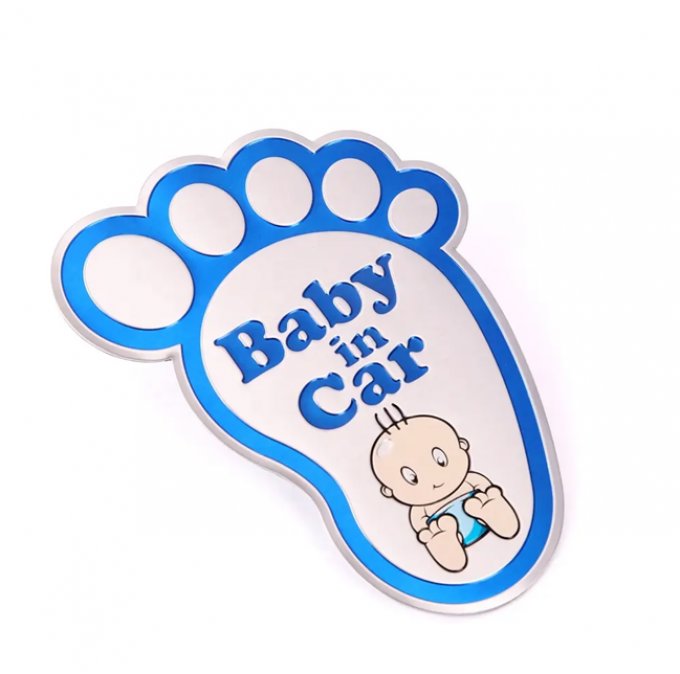PREXIM Samolepka kovová baby in car, modrá