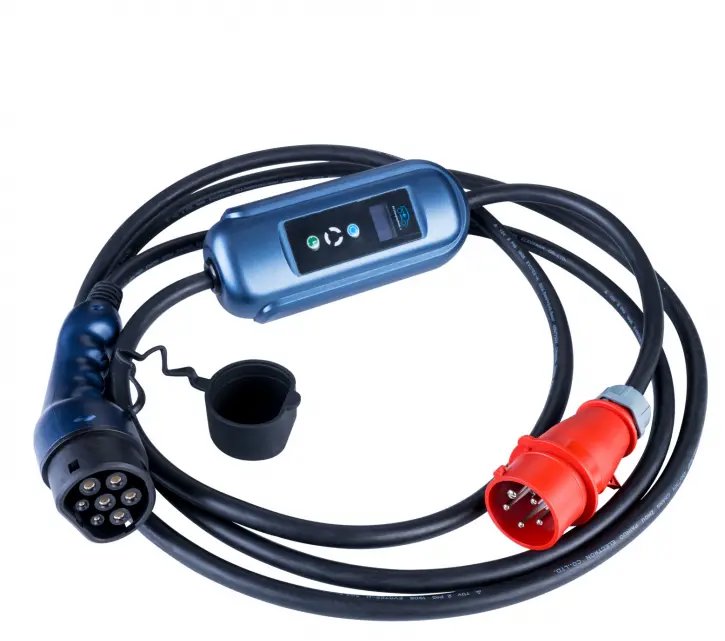 Akyga nabíjecí stanice cee 5pin / typ 2 samice - lcd displej, 22kw, 32a, 5m