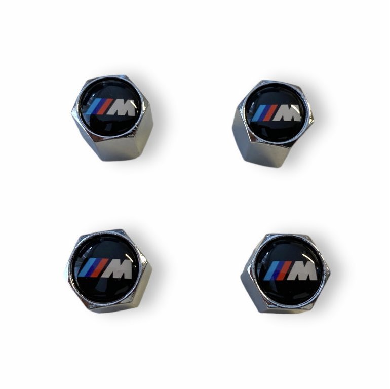 MJakes krytky ventilků ///M hranaté stříbrné pro vozy BMW