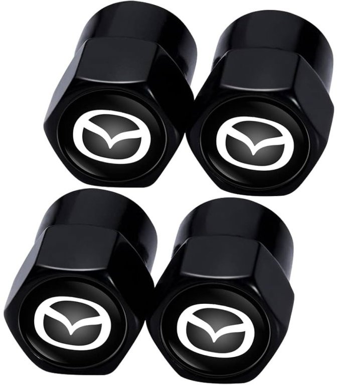 MJakes krytky ventilků hranaté černé pro vozy MAZDA