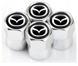 MJakes krytky ventilků hranaté stříbrné prpo vozy MAZDA