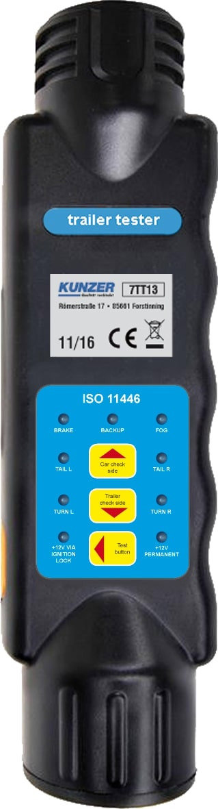 KUNZER tester 13P zásuvek a zástrček přívěsů 12 V