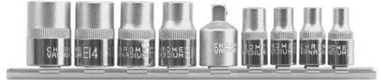 YATO Sada nástavců 1/4", 3/8" TORX 9 ks E5-E16 YT-0520