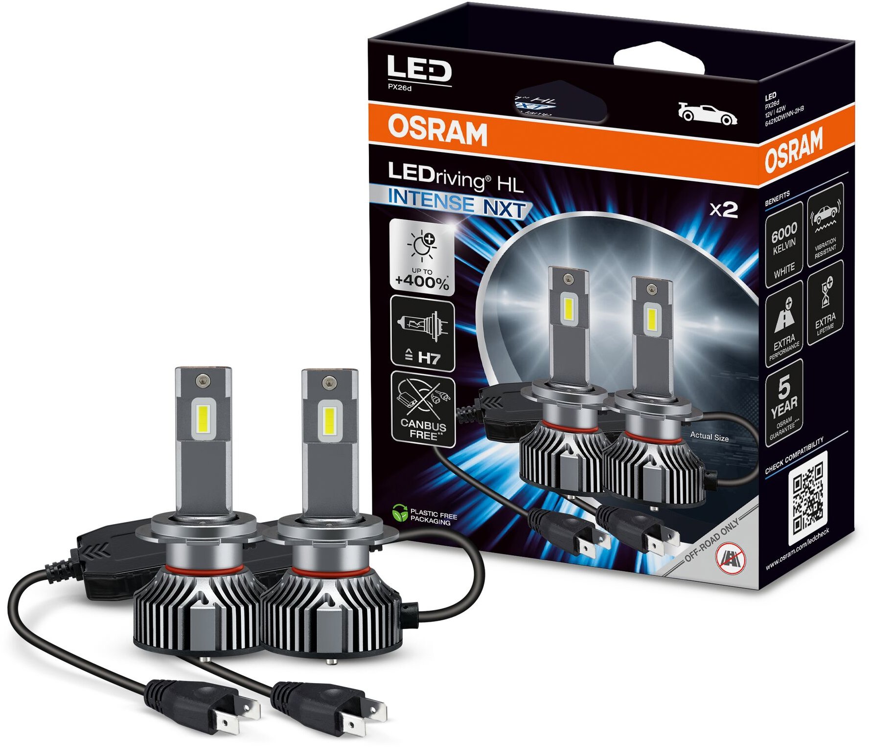 OSRAM LEDriving® HL INTENSE NXT +400% "H7" 12V