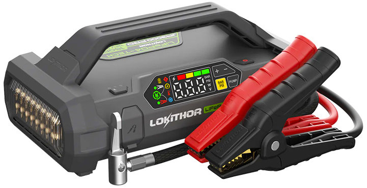 LOKITHOR Startovací zdroj s kompresorem JA3000 PRO, 12V, 3000A, 46Wh