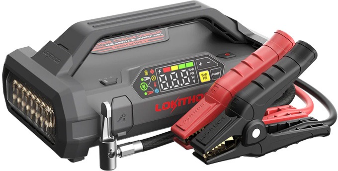 LOKITHOR Startovací zdroj s kompresorem JA301 PRO, 12V, 2500A, 74Wh