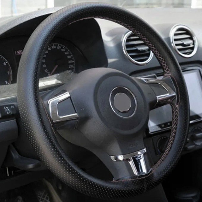 PREXIM Potah na volant perforovaný černý