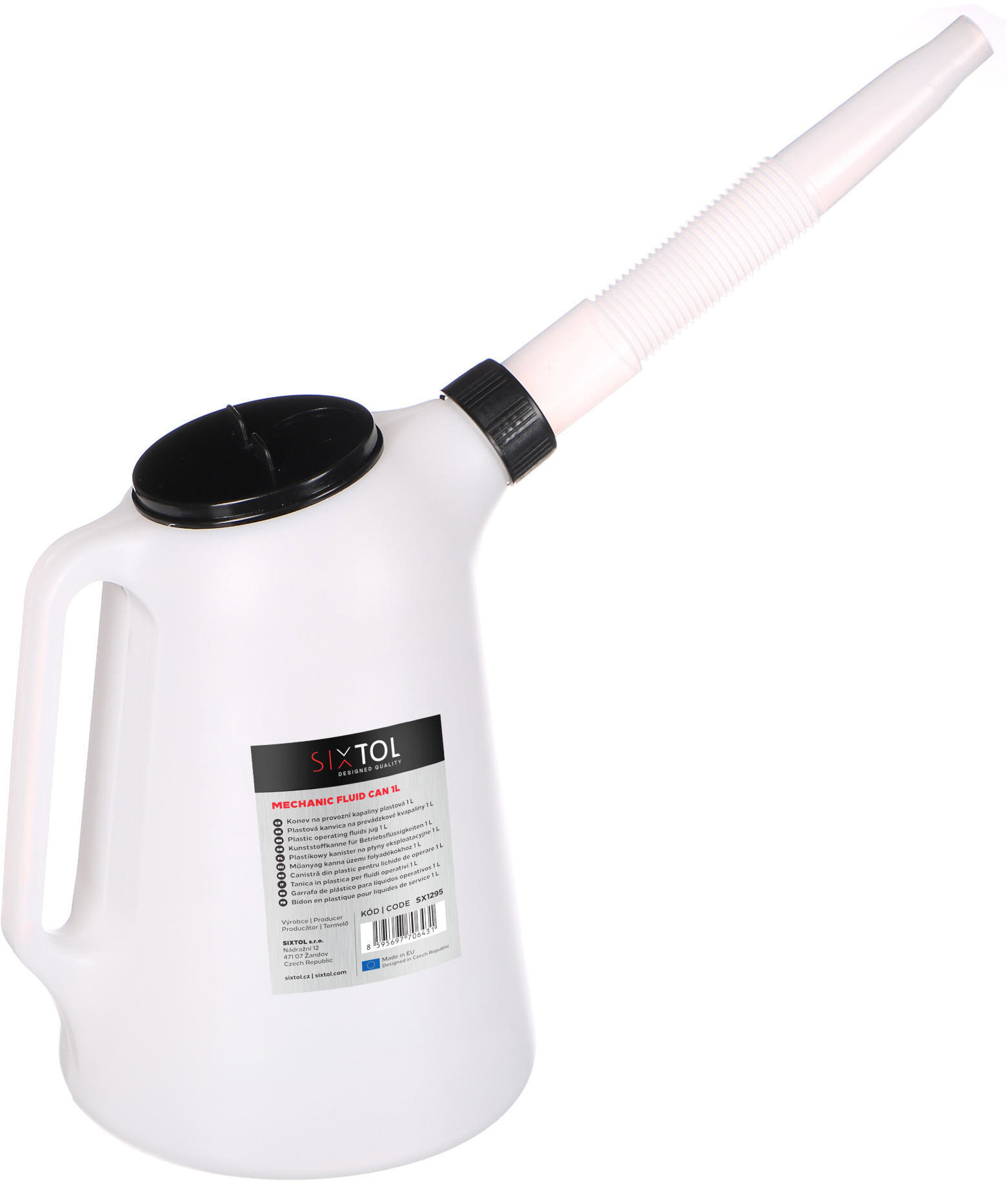 SIXTOL Konev na provozní kapaliny plastová Mechanic Fluid Can, 1 l