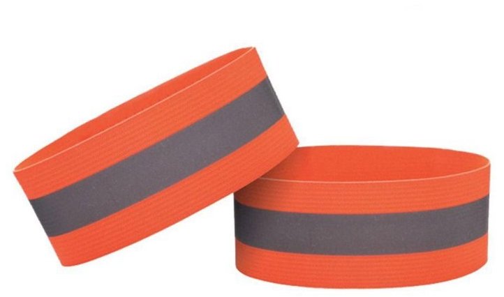 Bezpečnostní reflexní pásek na suchý zip, oranžový