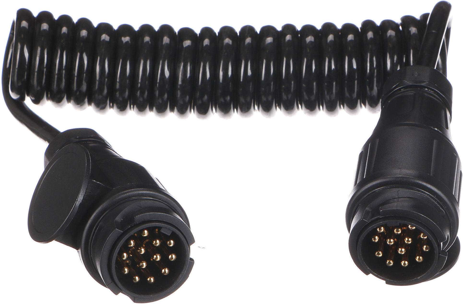 SIXTOL Trailer Cable 4, propojovací spirálový kabel zástrčky tažného zařízení, 13-13pin, 3m