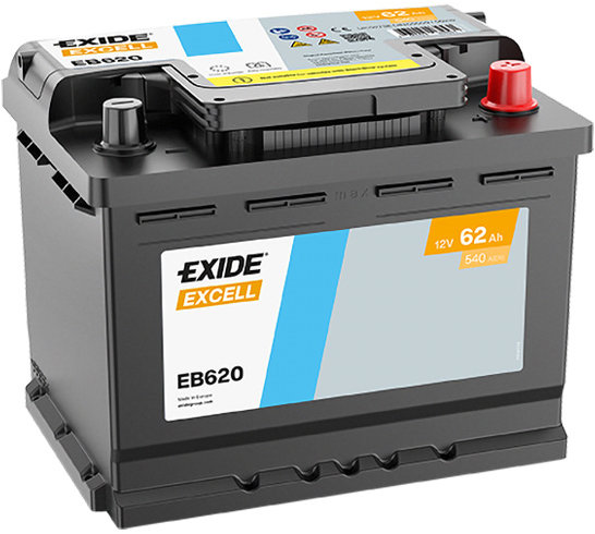 EXIDE Excell 62Ah, 12V, EB620