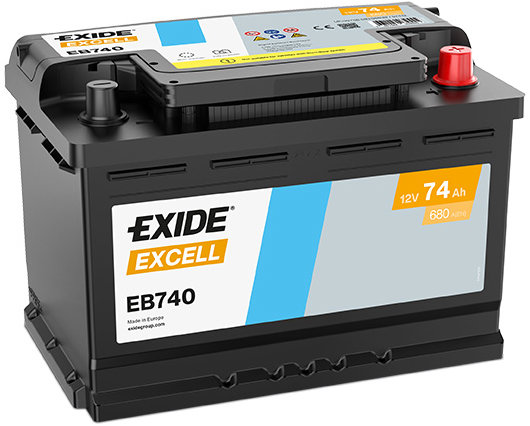 EXIDE Excell 74Ah, 12V, EB740