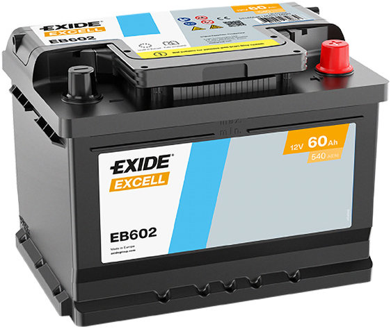 EXIDE Excell 60Ah, 12V, EB602