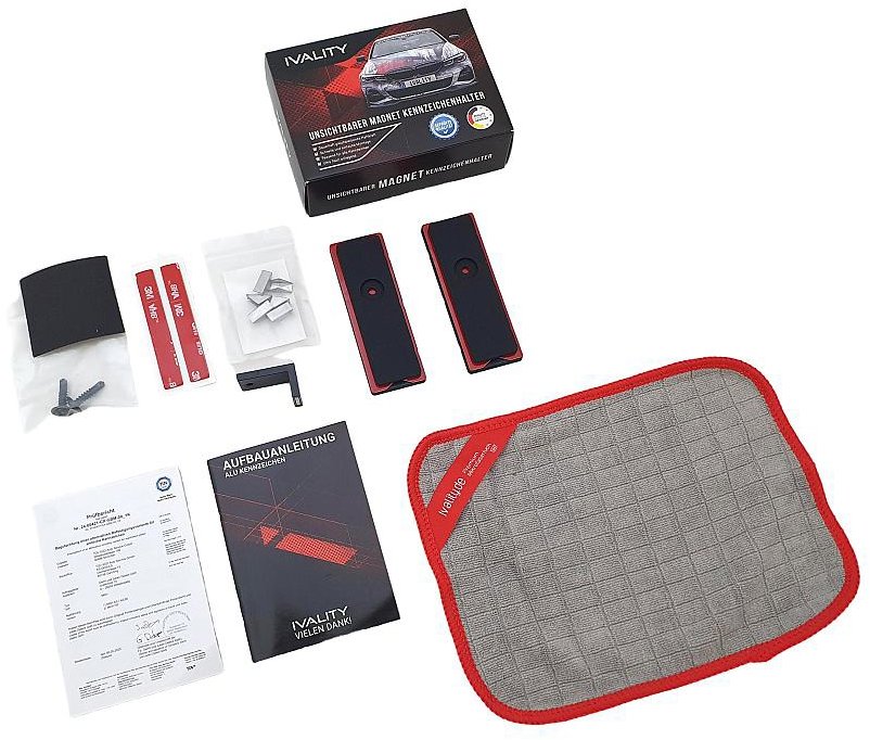 IVALITY neviditelný magnetický držák registrační značky, 1ks