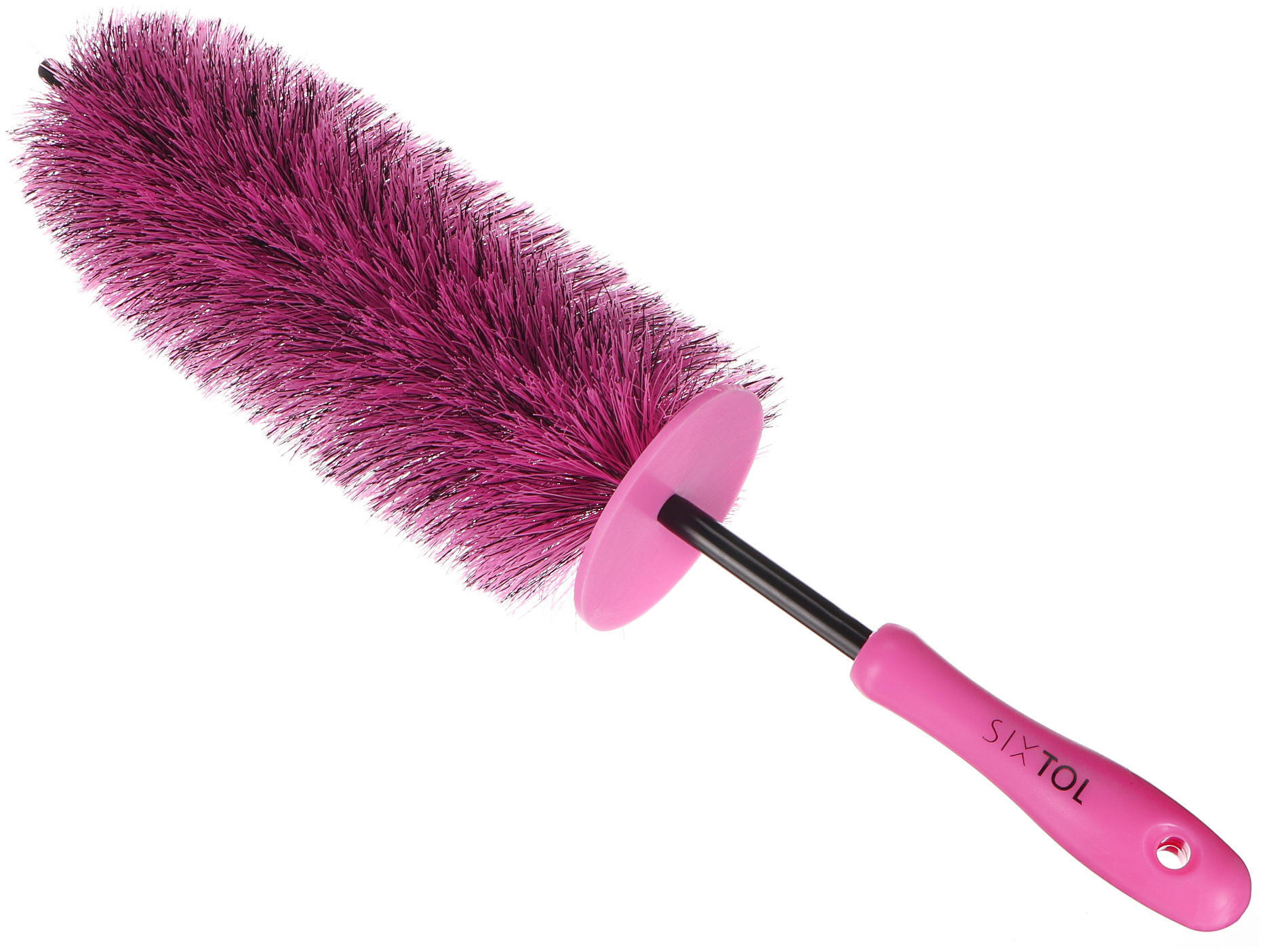SIXTOL Kartáč na čištění ráfků kol auta Car Detailing Tire Brush Pink