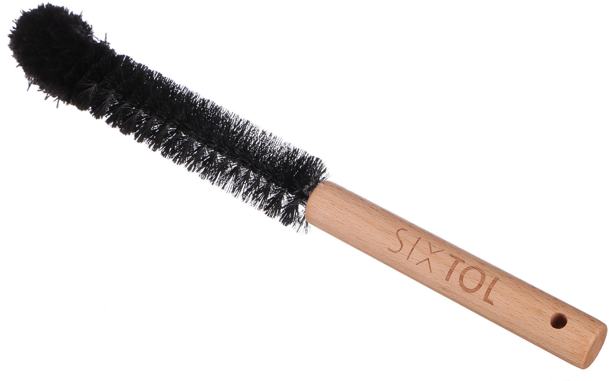 SIXTOL Úzký kartáč pro detailní čištění jízdního kola Car Detailing Wood Brush 3
