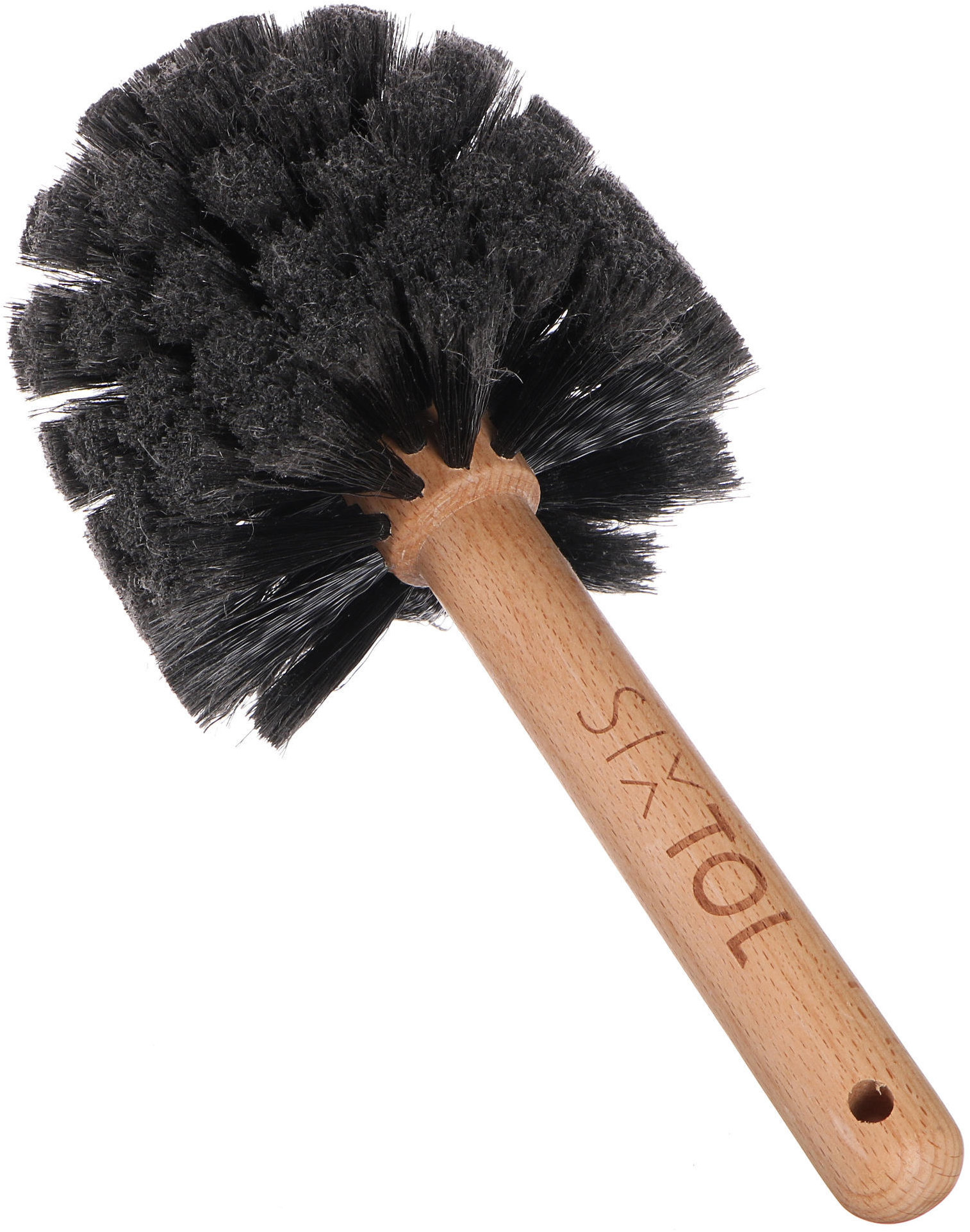 SIXTOL Kulatý kartáč pro čištění těla jízdního kola nebo motorky Car Detailing Wood Brush 1