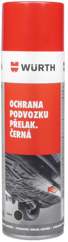 Wurth Ochrana a těsnění podvozku proti štěrku - sprej černý 500 ml
