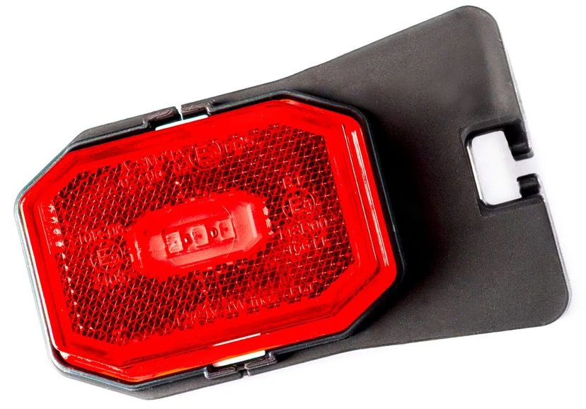 ACI poziční světlo LED obdélníkové červené 100 × 63 mm s odrazkou, s držákem, kabel 0,5 m