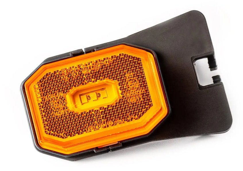 ACI poziční světlo LED obdélníkové oranžové 100 × 63 mm s odrazkou, s držákem, kabel 0,5 m