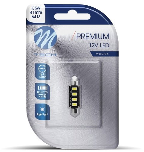 M-Tech  C5W 42mm 4LED 12V CANBUS bílé 1ks