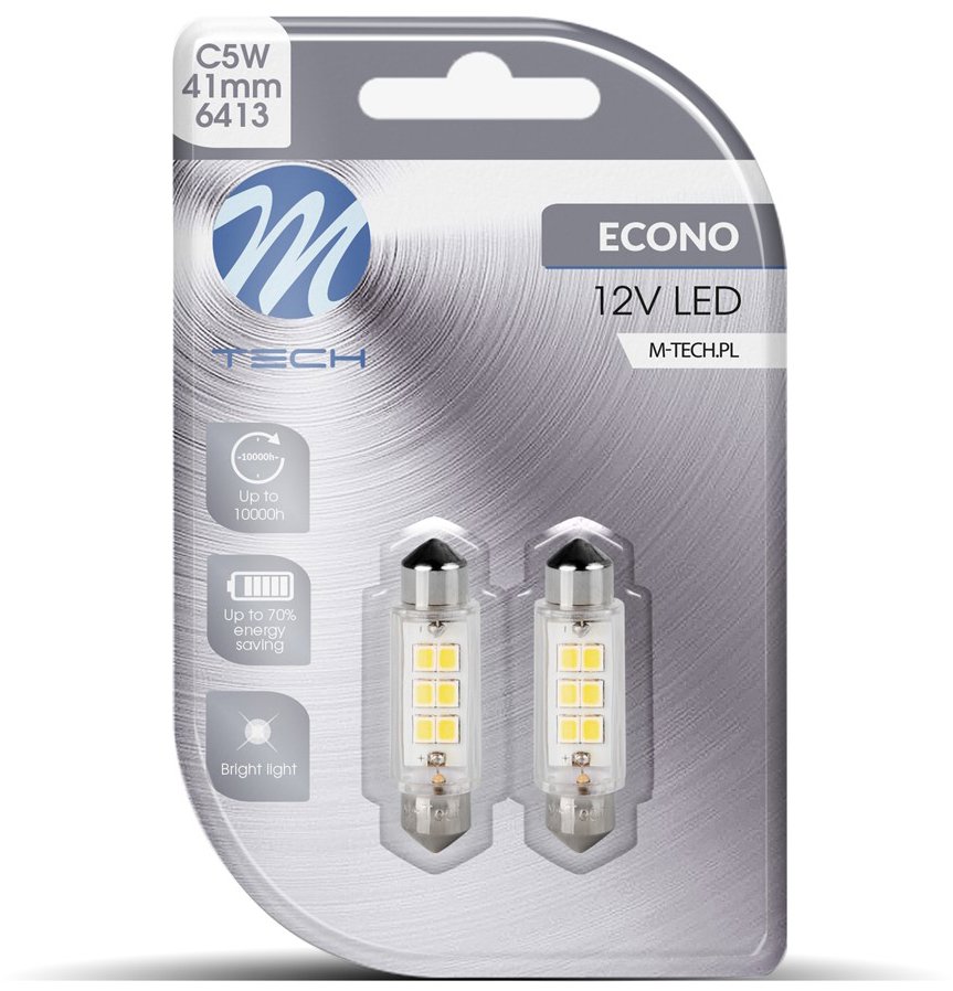 M-Tech C5W 41mm 6LED bílé 2ks