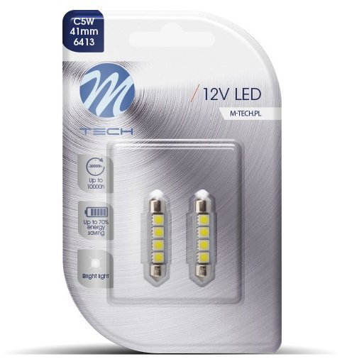 M-Tech C5W 41mm 4LED bílé 2ks