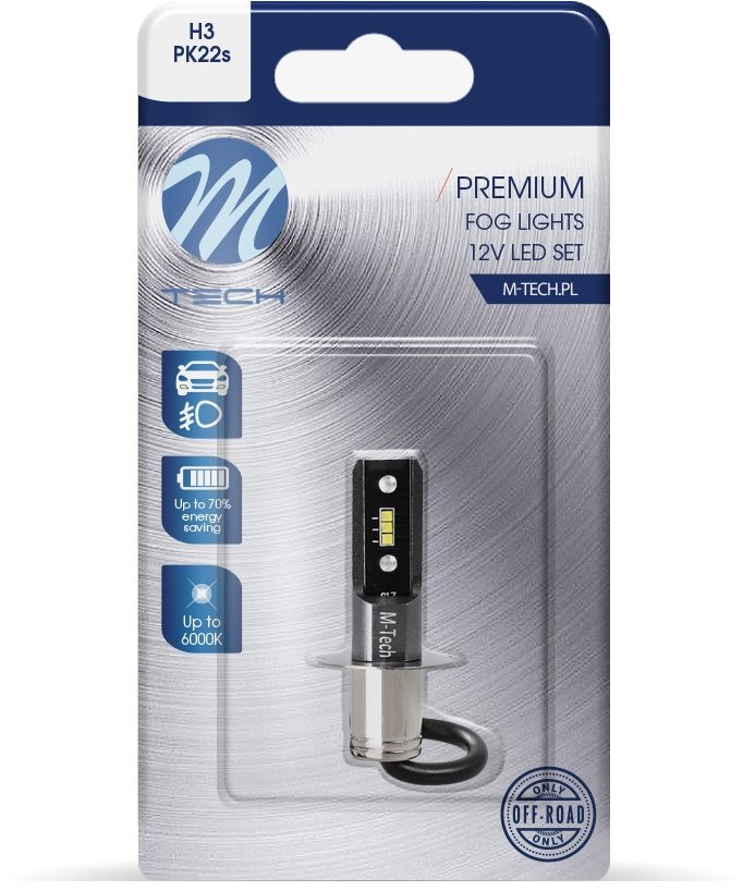 M-Tech PREMIUM H3 6LED 3W bílé 1ks