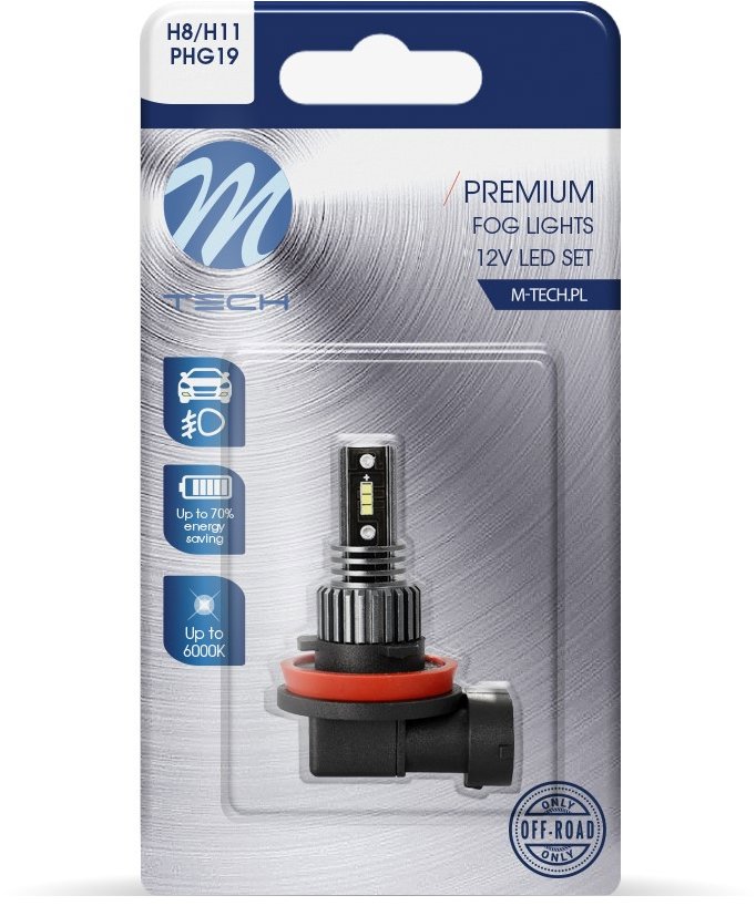 M-Tech PREMIUM H8/H11 6LED 3W bílé 1ks