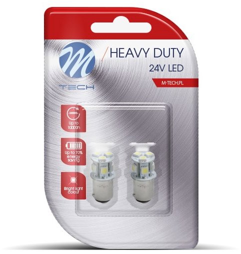 M-Tech HEAVY DUTY BAY15d 8LED bílé 2ks