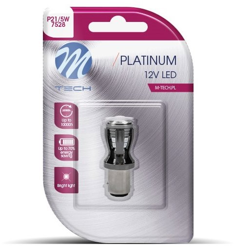 M-Tech BAY15d P21/5W 14LED bílé 1ks