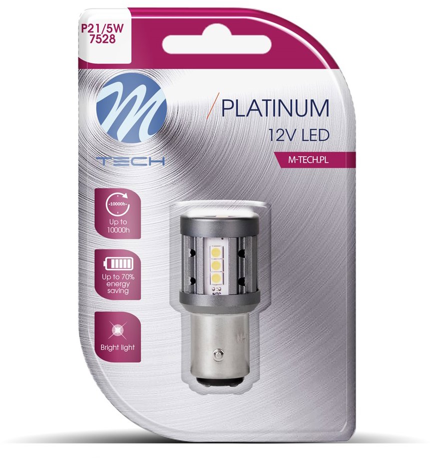 M-Tech BAY15d P21/5W 12-24V 15LED bílé 1ks