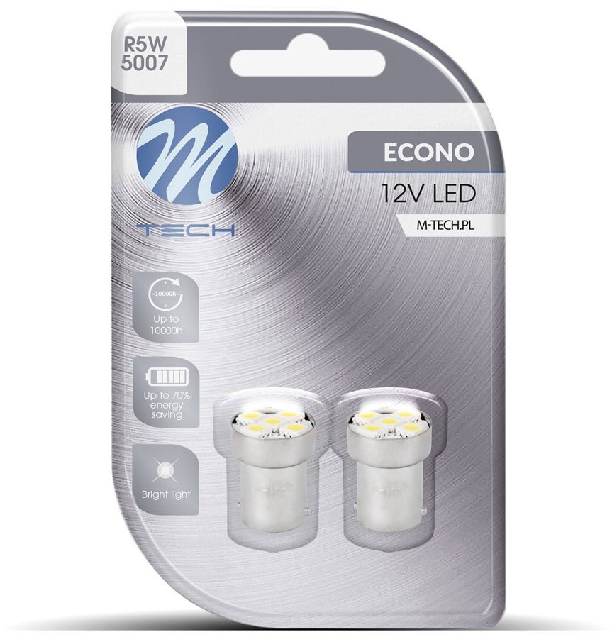 M-Tech BA15s R5W 12V 5LED bílá 2ks