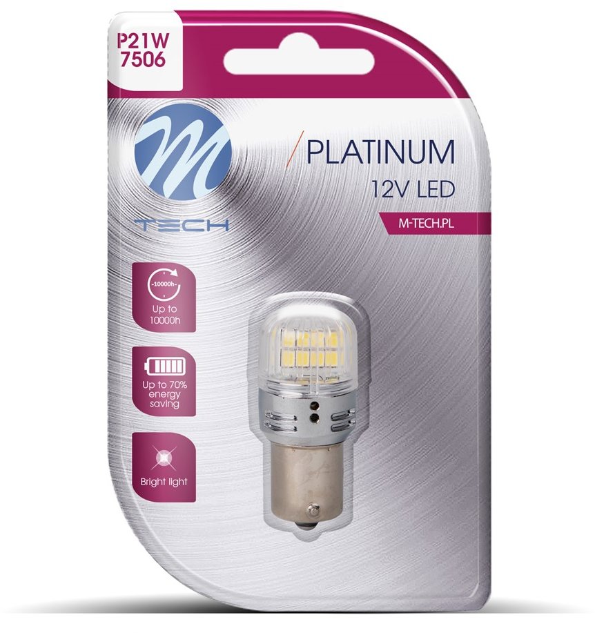 M-Tech BA15s P21/5W 12-30V 16LED bílé 1ks
