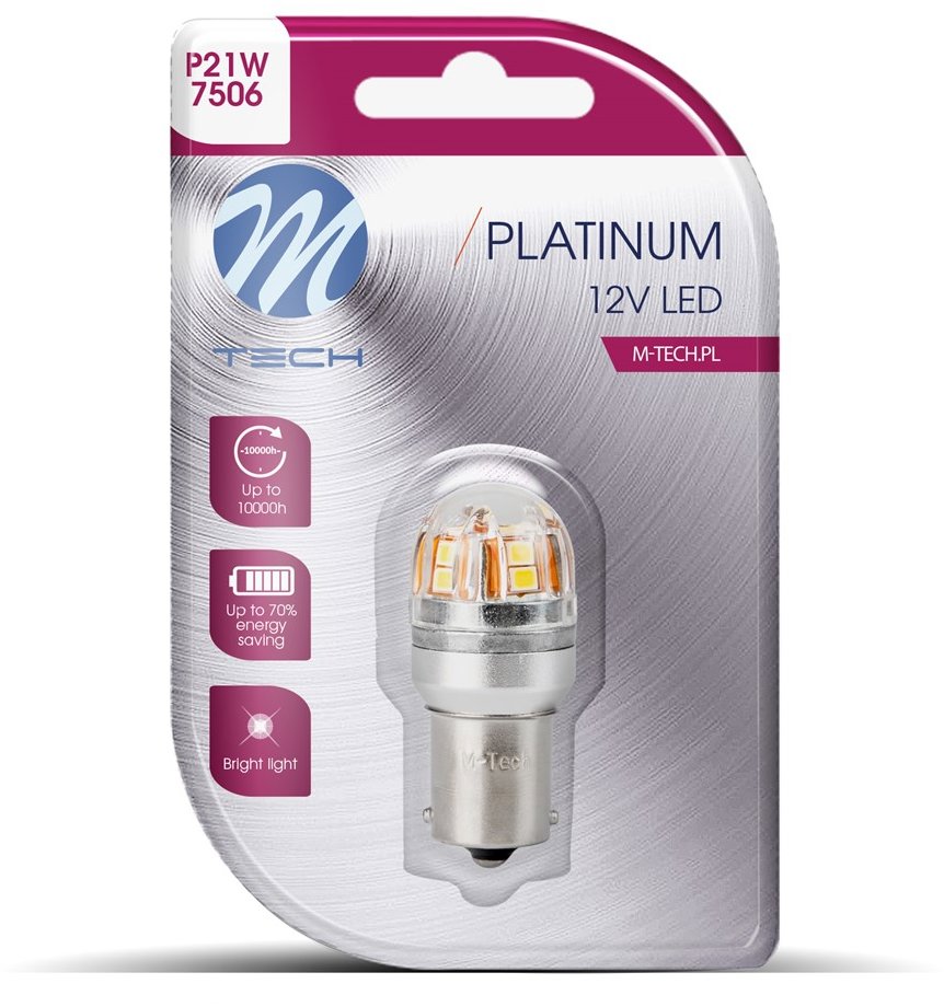 M-Tech BA15s P21/5W 12-24V 15LED bílé 1ks