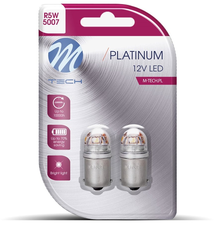 M-Tech CANBUS BA15s R5W 12-24V 5LED oranžové 2ks
